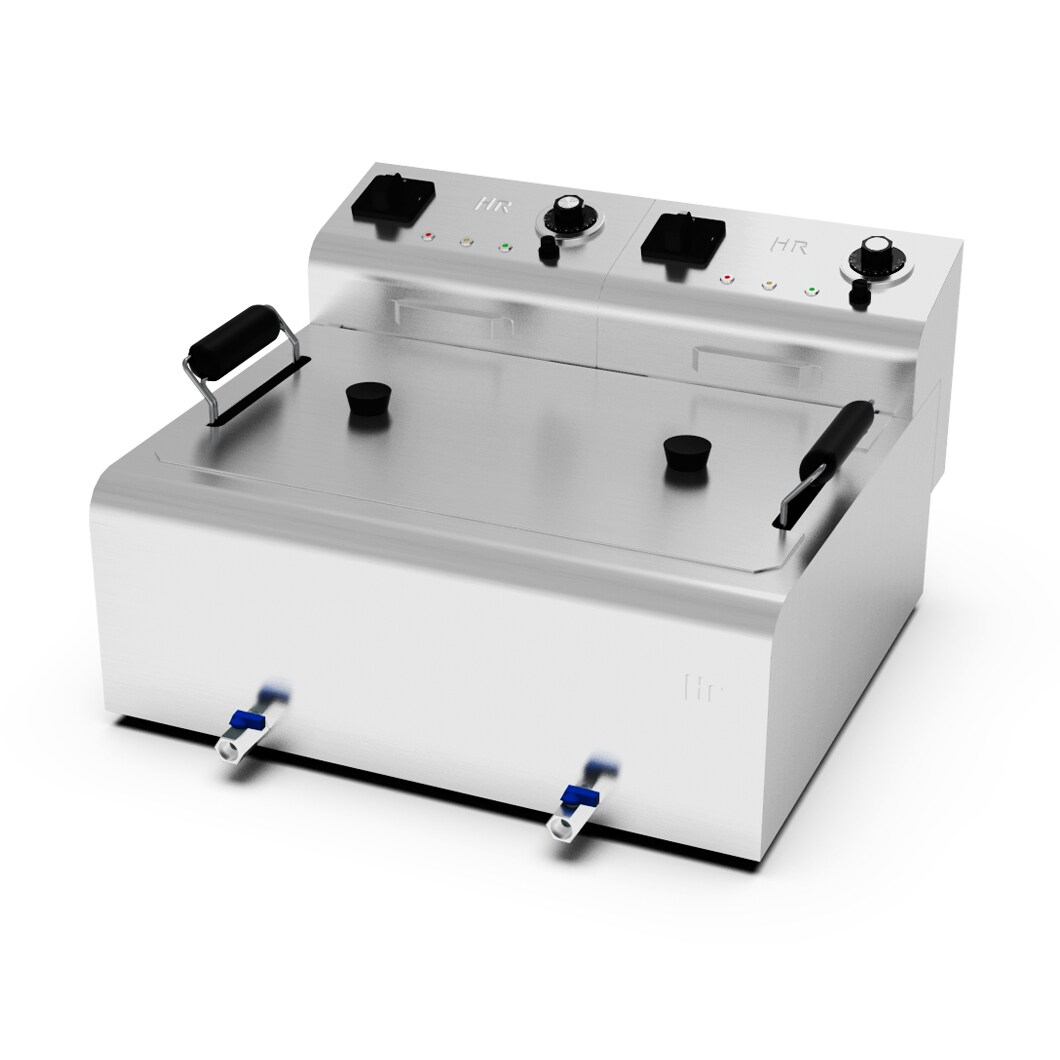 Freidora Industrial Eléctrica Simple Alto Rendimiento Con Grifo 20L FD20LAR600 de HR Fainca