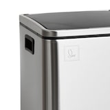 thumbnail of TM2X30 Treteimer 60 Liter Abfalleimer Mülleimer Design Mülltrennung Papierkorb Küchen-Ordnung Trennsystem Silber