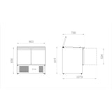 thumbnail of A.C.L - Saladette 2 portes - 240 L - avec portes- finitions inox
