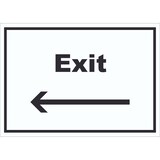 thumbnail of Exit Schild mit Text und Richtungspfeil links Ausgang waagerecht A0 (841x1189mm)