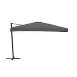 thumbnail of METRO Professional Guarda-sol suspenso quadrado com franja, alumínio / poliéster, 3 x 3 m, abertura por manivela, rotação de 360°, cinza