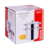 thumbnail of Couscoussier inox 24 cm 9 litres -  900.00 cl Argent / Métallique Rond Acier Inoxydable (inox  Table Passion 26.00x24.00 cm