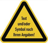 thumbnail of Dreifke® Aufkleber, Warnzeichen - Text und/oder Symbol nach Ihren Angaben, Folie, 50 mm SL