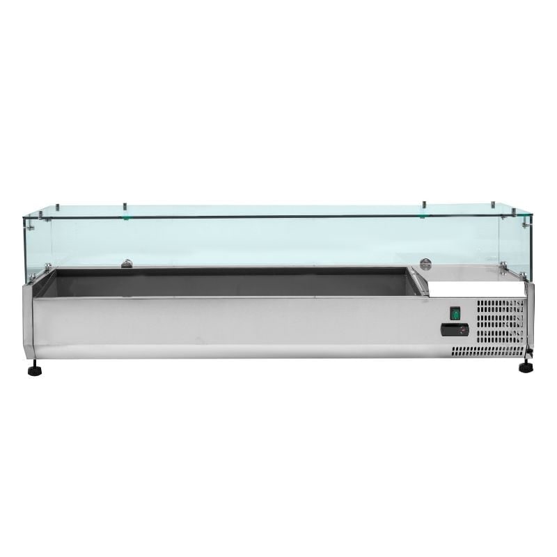 Saladette Réfrigérée à Poser Vitrée - 5 x GN 1/3 + 1 x GN 1/2 - Dynasteel