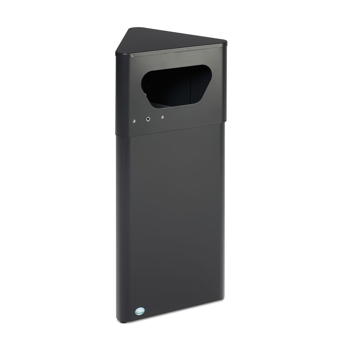 PROREGAL Robuster Abfallsammler eckig mit Inneneinsatz | 32 Liter, HxBxT 90x36,5x41cm | Verzinkter Stahl | Schwarz | Mülleimer Abfalleimer Müllkorb