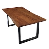 thumbnail of SIT Möbel Esstisch-Baumkante 120 cm,  Platte Akazie nussbaumfarbig 26 mm,  Gestell Stahl schwarz,  B 120 x T 80 x H 77 cm,  07107-59,   TABLES&CO