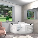 thumbnail of Whirlpool Pool Badewanne Eckwanne Wanne W70-TH-SC 150x150cm mit Tür Walk-in-Pool aktive Schlauch-Reinigung
