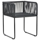 thumbnail of vidaXL PVC rotan tuinset : kleur - zwart en bruin, afmeting - 5-delig, tafel - 80 cm