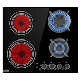 thumbnail of MultiChef 4 Kombi-Gaskochfeld Gas/Glaskeramik 4 Zonen Schwarz