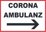 thumbnail of Corona Ambulanz Pfeil rechts Schild A1 (594x841mm)