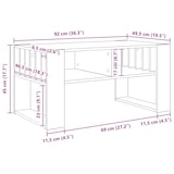 thumbnail of vidaXL Couchtisch Geräucherte Eiche 92 x 49,5 x 45 cm Holzwerkstoff