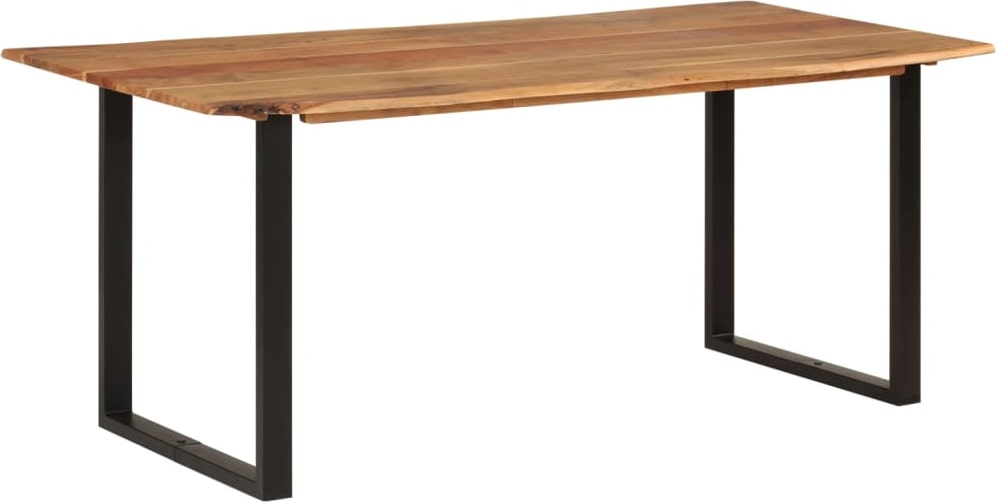 Décoshop26 - Esstisch im Industriedesign 180 x 90 x 76 cm massives Akazienholz und Stahl DEC036621