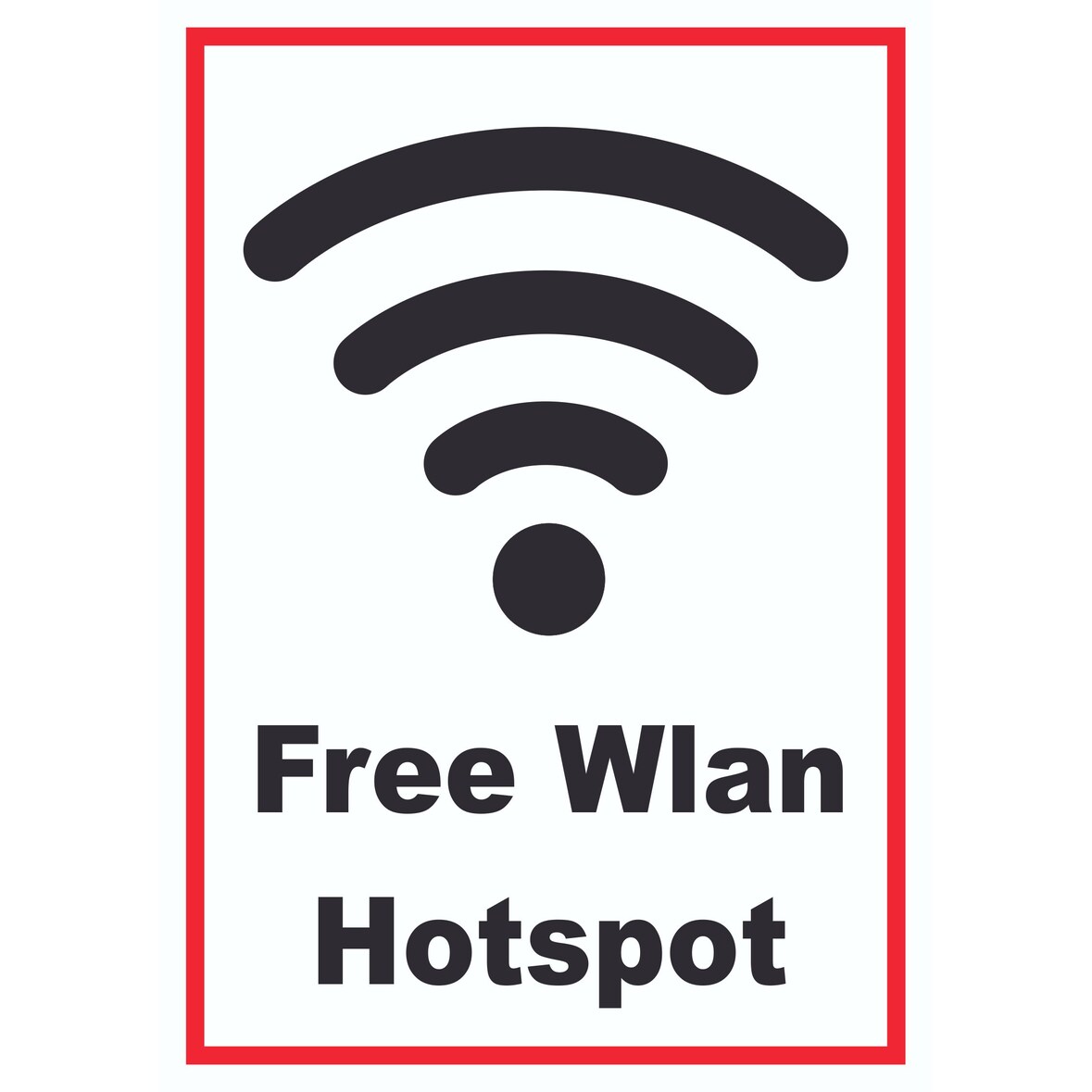 Free Wlan Hotspot Schild A0 (841x1189mm)