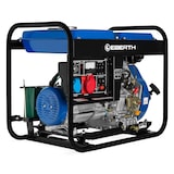 thumbnail of EBERTH 5000W Diesel Notstromaggregat, Stromerzeuger mit 10 PS Motor, E-Starter, 4-Takt, Automatischer Voltregler AVR, 400V/230V/12V Anschlüssen