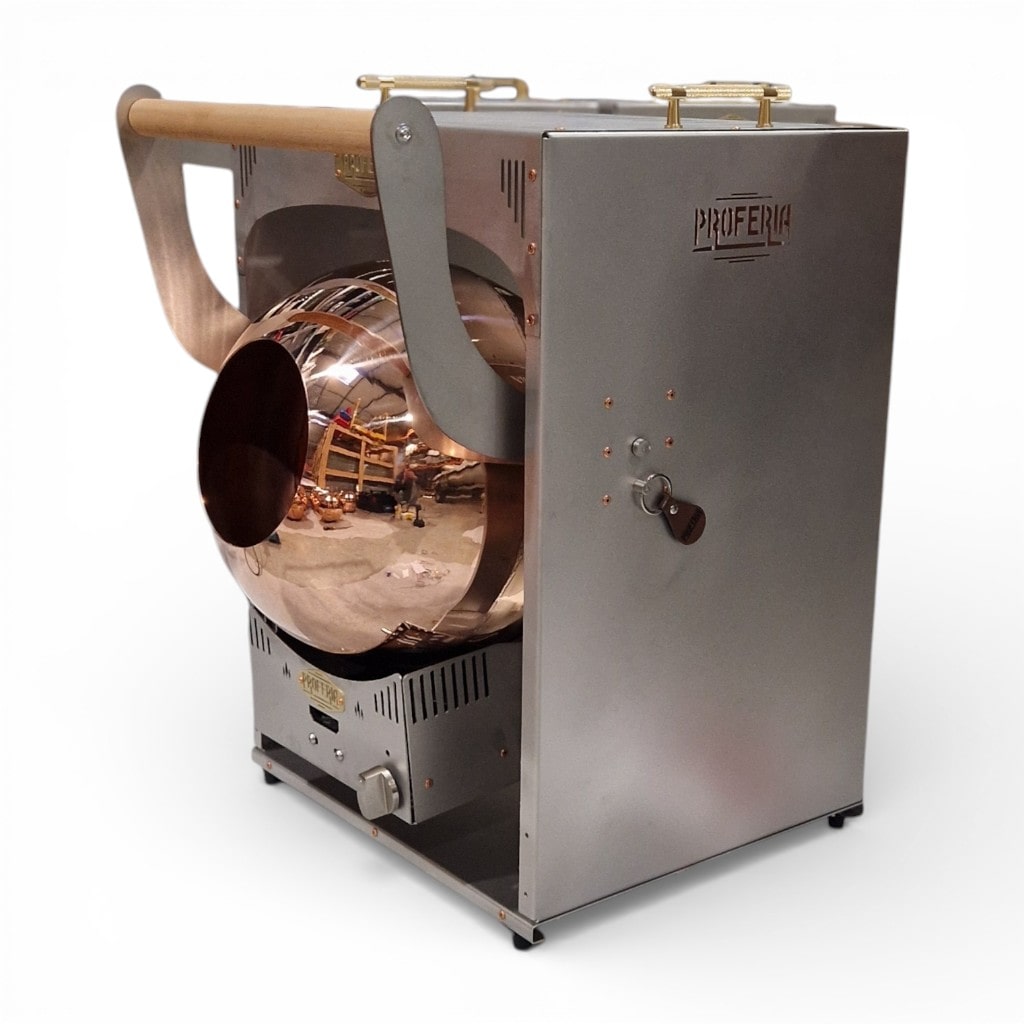 Pralinière enrobeuse professionnelle à gaz capacité 1 à 5kg - Enrobage sucré de fruits à coque - PROFERIA