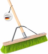 thumbnail of Stabiler Straßenbesen 60cm Breit mit speziellem Stielstabilisator und Stiel 160cm Lang Besen Kehrbesen neon-grüne Borsten Gartenbesen