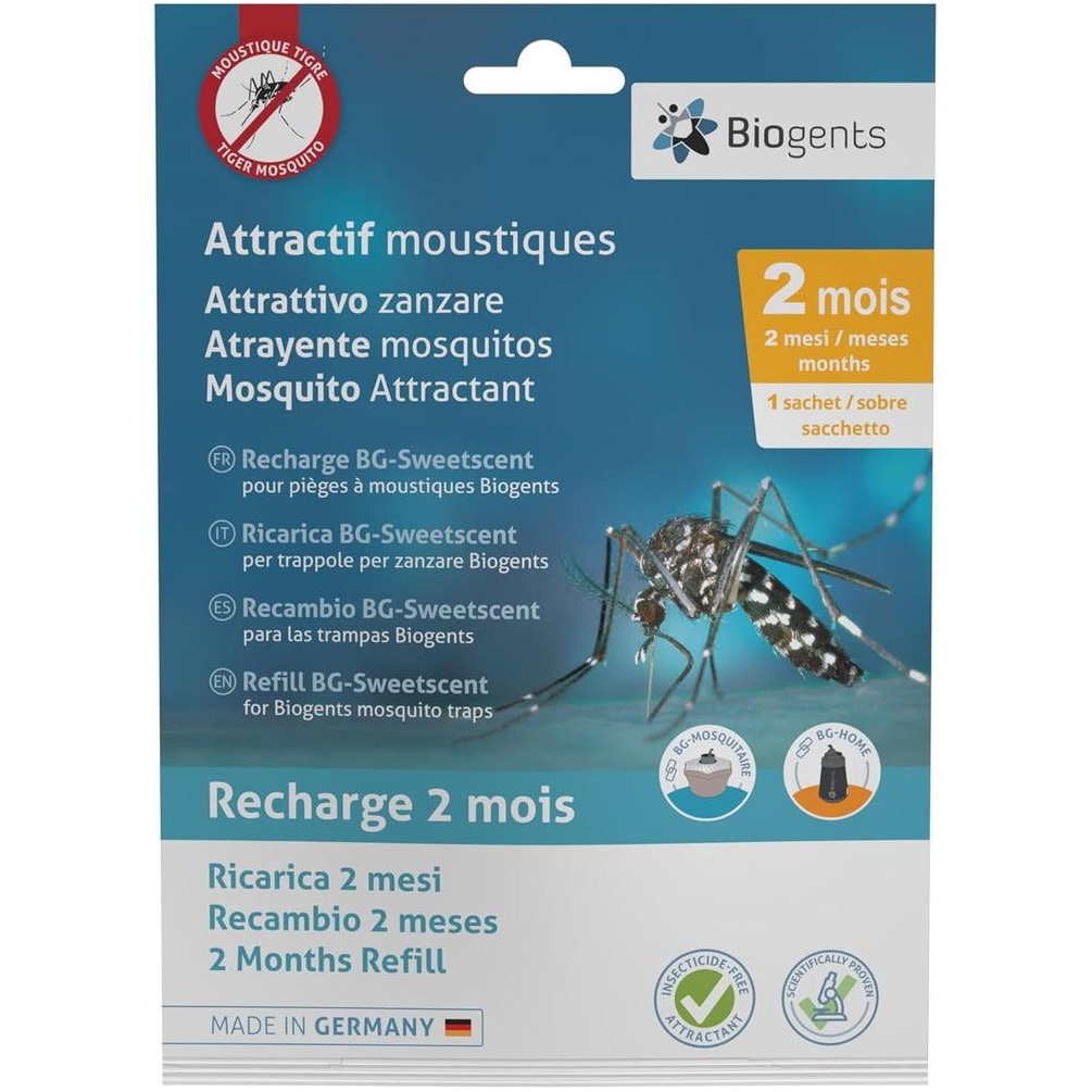Recharge BG-SWEETSCENT 2 Mois pour BG-Mosquitaire - Parfum Mosquitaire - Diffusion Durable et Efficace - BIOGENTS