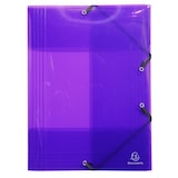 thumbnail of Exacompta 10x Elastomap met 3 kleppen, transparante PP Crystal 7/10e, 32x44cm voor formaat A3, geassorteerde kleuren
