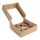 thumbnail of 100 Tortenkartons mit Deckel eckig 10 cm x 30 cm x 30 cm mit Sichtfenster aus PLA