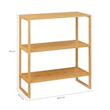 thumbnail of Estante modular em bambu com 3 níveis Canoply 84x69.5x33.5cm Natural 7house