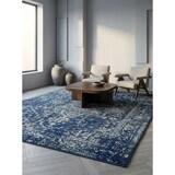 thumbnail of Persischer Teppich Antik-Optik | 200x290cm, Florhöhe 9mm, Gesamthöhe 12mm | Dunkelblau | Langlebig | Großer Wohnraum | LODI-Lambro | Kadima Design