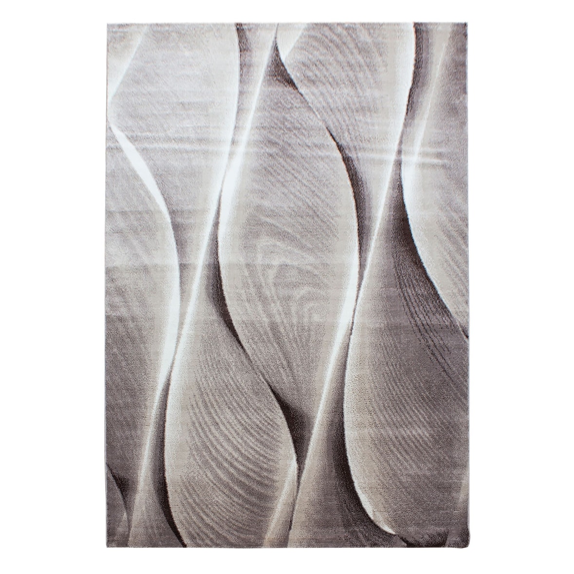 Carpetsale24 Teppich Wohnzimmer Moderne Ombre Design Braun - Beige - Creme 80 x 150 cm - Kurzflor, Schlafzimmer, Esszimmer, Küche