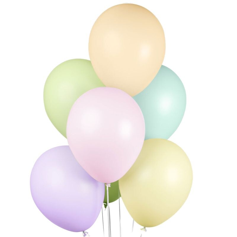 10 pastell Luftballons Mix bunt