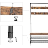 thumbnail of Helloshop26 - Porte-manteau vestiaire meuble d'entrée avec étagère à chaussures métallique 182 cm  12_0000893