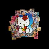 thumbnail of Pop Art Gemälde HELLO KITTY auf Holzpaletten mit der Unterschrift von Vincent STREIFF®