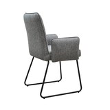 thumbnail of SVITA ALBA 2er Set Esszimmerstühle Armlehnstuhl Polsterstuhl Stoffbezug Grau