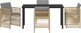 thumbnail of vidaXL 5-teiliges Garten-Esszimmer-Set mit Kissen in Beige aus Poly-Rattan