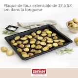 thumbnail of Plaque à pizza rectangulaire perforée extensible 37 à 52 x 33 cm Zenker Black Metallic