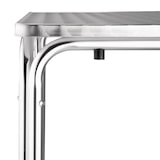 thumbnail of Mesa bistro Bolero cuadrada de acero inoxidable con 4 patas de aluminio 700x700x720mm