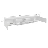 thumbnail of Dmora Mobile porta TV Dconsigl, Credenza bassa da soggiorno a 3 ante, Base porta TV, 240x40h35 cm, Bianco lucido