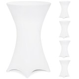 thumbnail of DETEX® Stehtischhusse 5er Set Weiß 60-65cm Verstärkter Fußbereich 30°C Waschbar Stehtisch Hussen Stretch Tisch Überzug