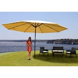 thumbnail of Parasol Meran Pro, horeca marktparasol zonder vouw Ø 5m polyester/aluminium 28kg ~ crème zonder voet