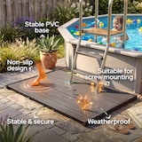 thumbnail of AREBOS Elemento di base per doccia da giardino | antiscivolo e idrorepellente | Piastra in PVC, resistente alle intemperie e stabile