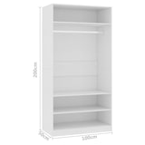 thumbnail of vidaXL Kleiderschrank Weiß 100×50×200 cm Holzwerkstoff