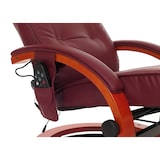 thumbnail of BERLINLODGE Massage-Fernsehsessel inkl. Fußhocker bequem und gemütlich, HxBxT 98x66x89 cm, Massagefunktion, Kunstleder, Bordeaux