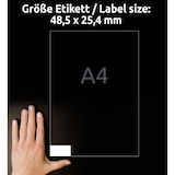 thumbnail of Avery Zweckform 4780 Universal-Etiketten, A4 mit ultragrip, 48,5 x 25,4 mm, 30 Bogen/1.200 Etiketten, weiß