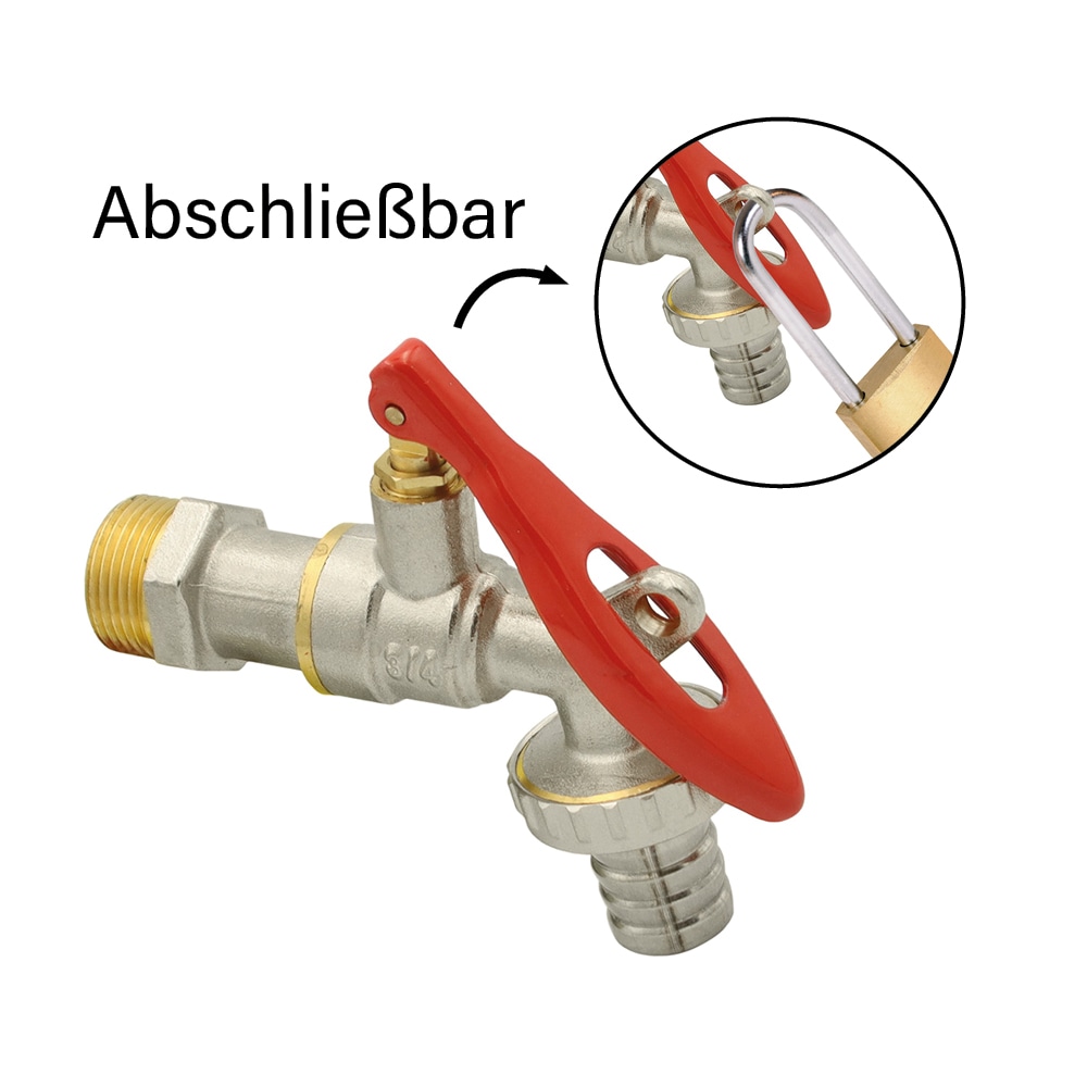 Messing Kugelauslaufhahn 3/4` Absperrbar
