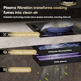 thumbnail of CIARRA Placa de cocción con campana extractora ONE 39 cm Boost Touch Control 2 placas con Flexzone Temporizador CBBEH392BF