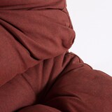 thumbnail of Sofá de palet + cojín de asiento 80x120x16 cm + cojín respaldo 42x120x16 cm color rojo Olefin. Repelente al agua