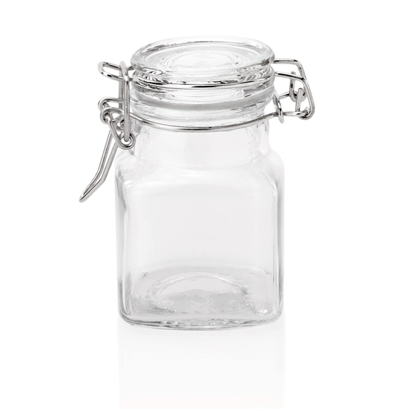 66x Bügelverschlussglas Deckel mit Dichtung 100 ml Einmachglas Ø 4 cm