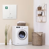 thumbnail of Relaxdays Medizinschrank, abschließbar, 11 Fächer, Stahl, HBT: 53 x 53 x 21,5 cm, Doppeltür, Medikamentenschrank, weiß