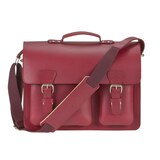 thumbnail of Ruitertassen Lehrertasche Leder 30x40cm Schultasche Aktentasche 2 Fächer rot Damen Büchertasche Arbeitstasche 40x30cm