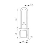 thumbnail of Cadenas De Consignation Anse Acier 6x76mm Rouge Fth Thirard 091240