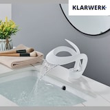 thumbnail of NAVIS | Design Waterval Kraan Badkamer Wit Badkamer Kraan | Elegante premium roestvrijstalen kraan voor spoelbakken | Hotelmengkraan 2 aansluitingen