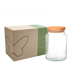 thumbnail of Pote de Vidro com Tampa de Madeira - 890 ml