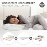 thumbnail of ML-Design Polsterbett 180x200 cm Beige, Doppelbett mit stabilem Bettgestell, Bettrahmen mit gepolstertes Kopfteil & Lattenrost, Modernes Jugendbett